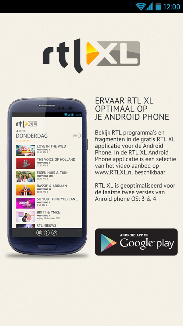 RTL XL Android phone