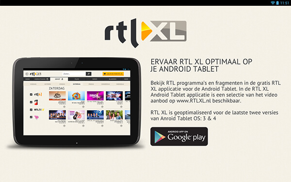 RTL XL Android Tablet