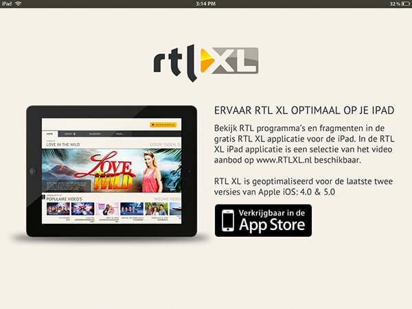RTL XL ipad