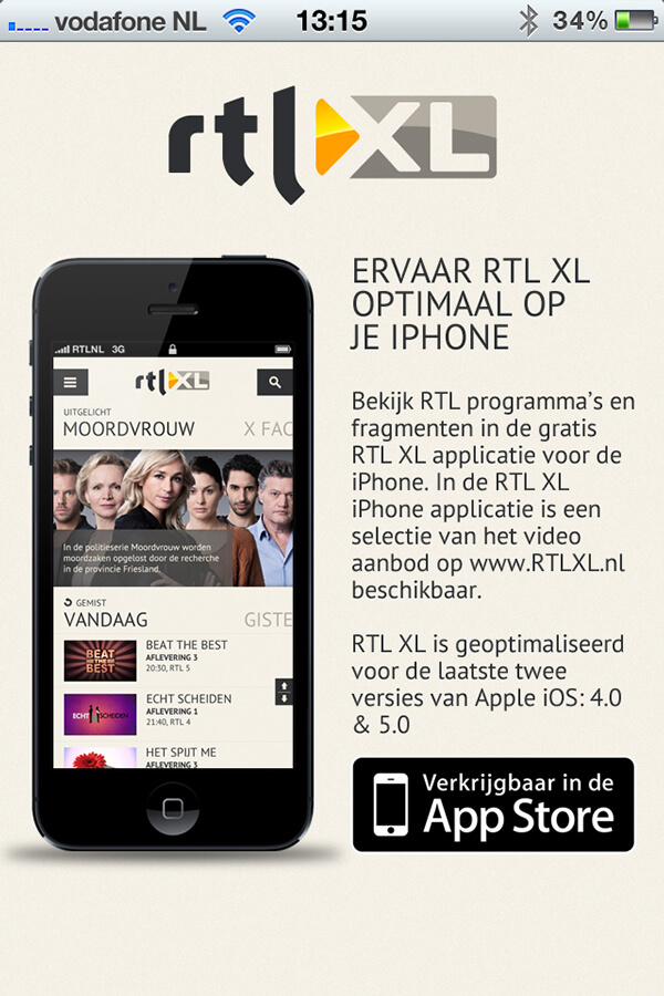 RTL XL iphone