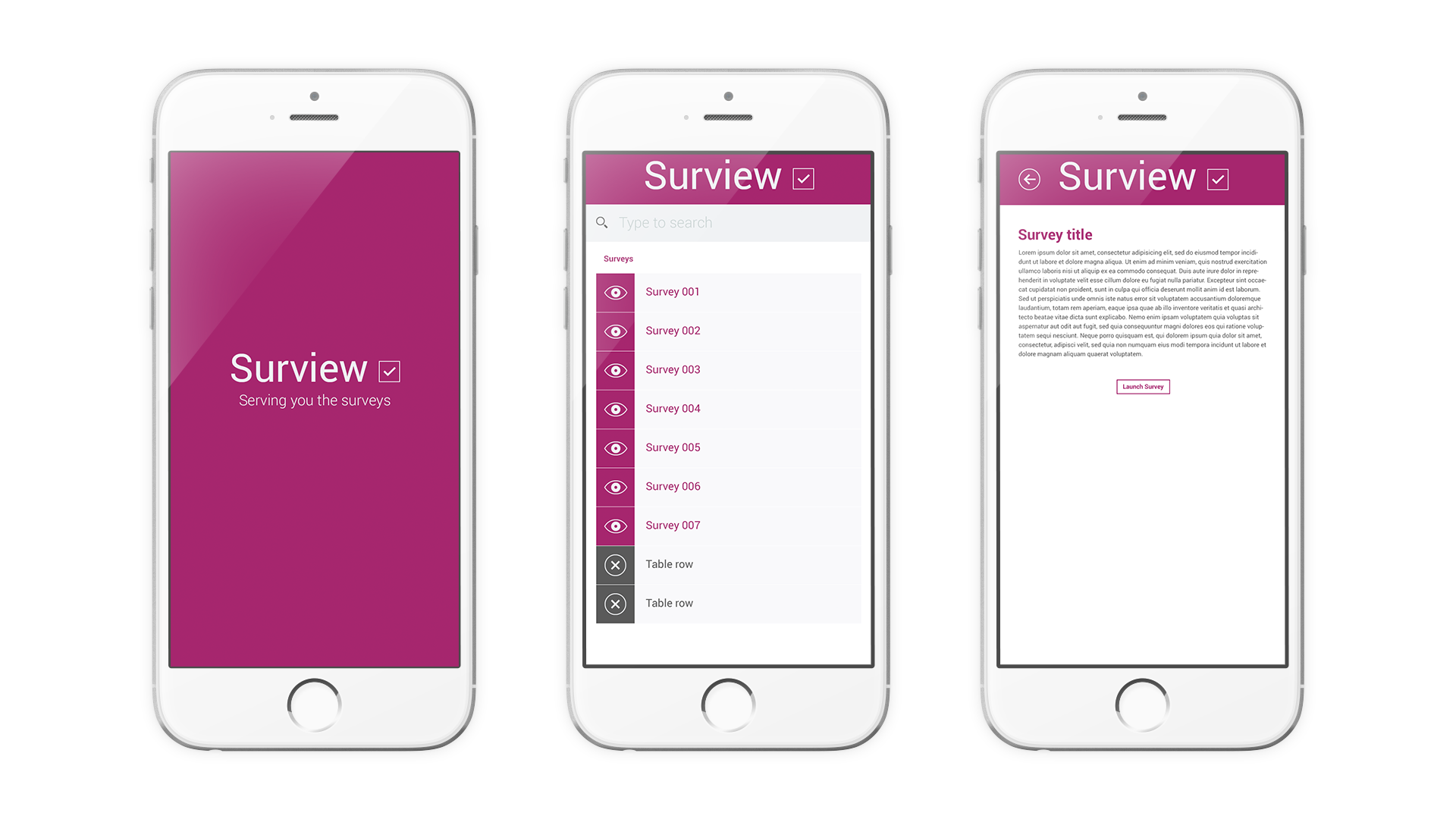 IBM survey app preview